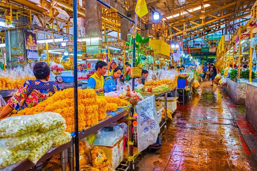 Pak Khlong Talat - Marché aux fleurs de Bangkok-marchés de Bangkok