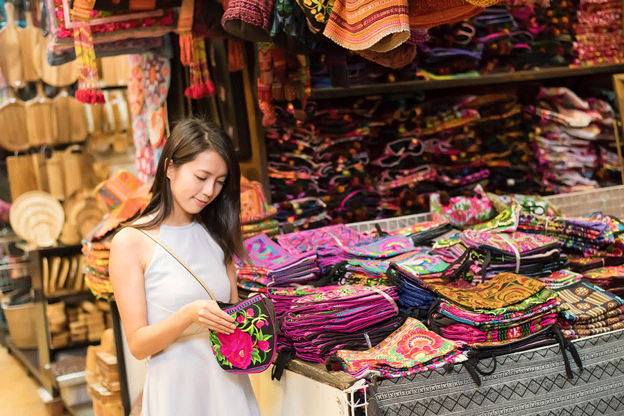 Mode et accessoires au marche du weekend de Chatuchak