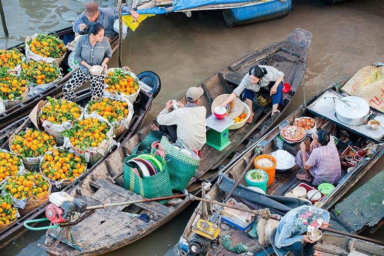 Expérience unique pour les touristes en venant au marché flottant de Cai Be