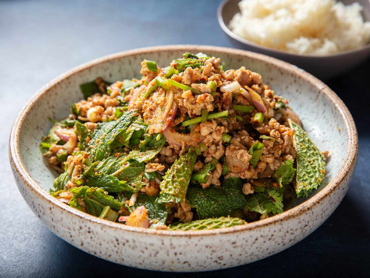Laab Moo Isan (Thai Isan-Style Minced Pork Salad) Udon Thani