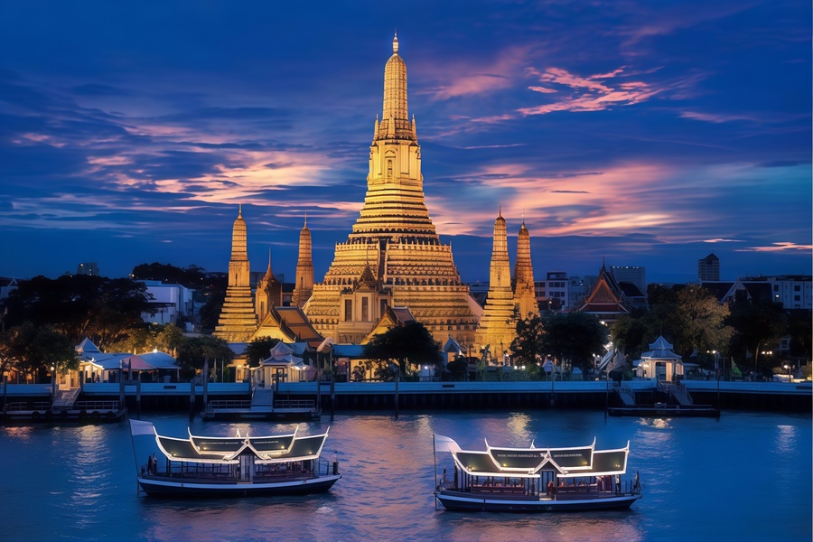 Temple Wat Arun en Thailande