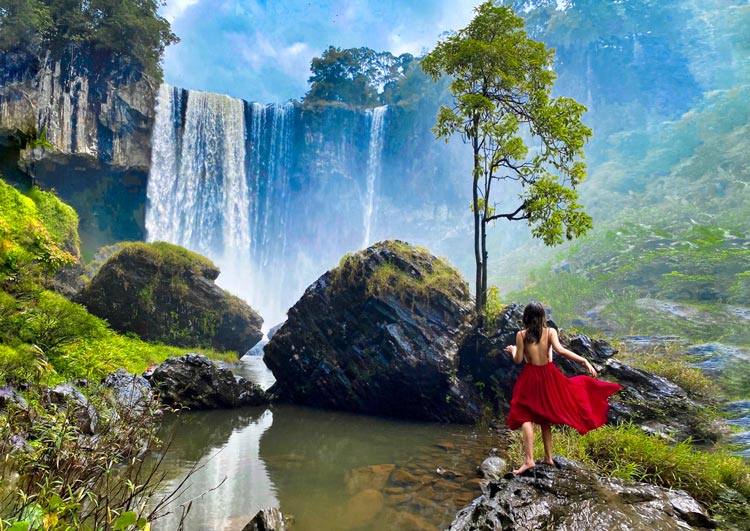 Cascade de Hang En, un lieu idéal pour la vie virtuelle