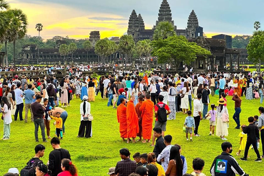 Haute saison touristique au Cambodge