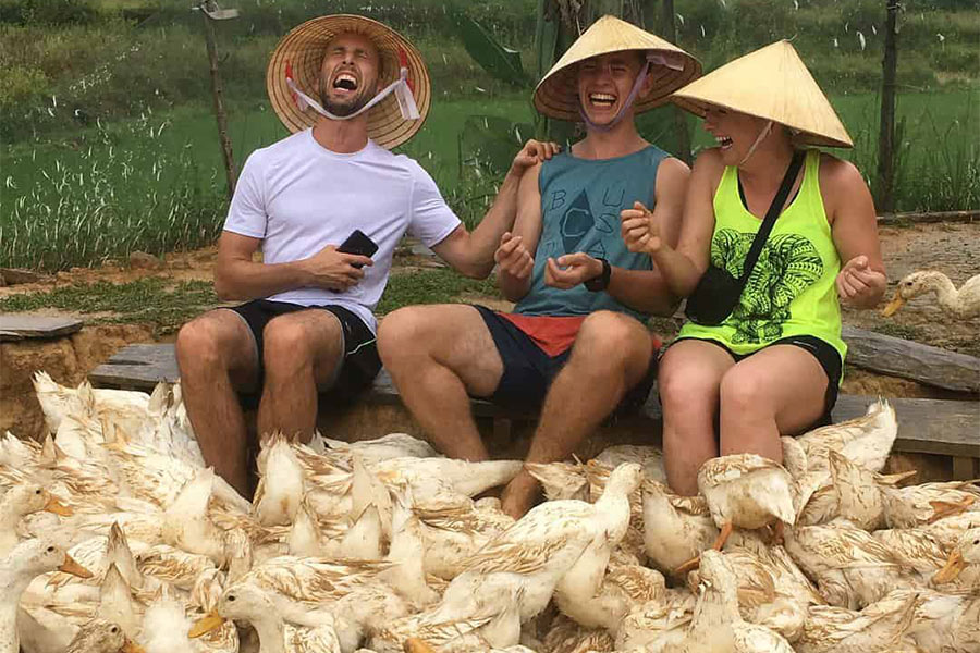 Massage aux canards à Duck Stop Quang Binh est une expérience unique