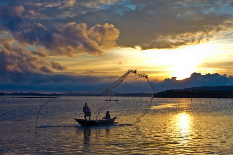 Expérience de la pêche au filet est une activité attractive 