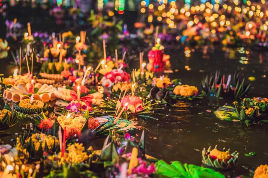 Fête de Loy Krathong en Thailande