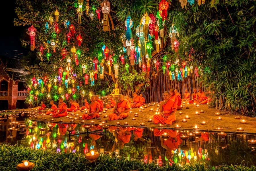 Fête de Loy Krathong en Thailande