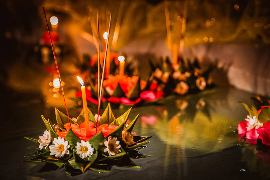 Fête de Loy Krathong en Thailande