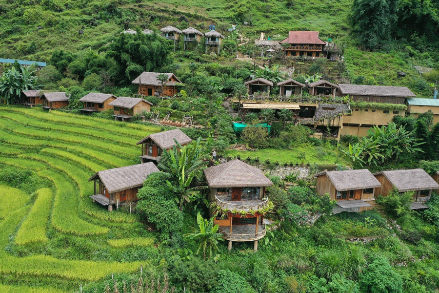 Un resort de villégiature imprégné de l’atmosphère des montagnes du Nord du Vietnam.