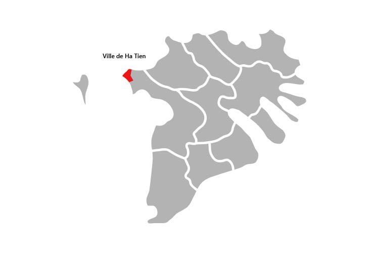 Ha Tien est connue comme le dernier point du littoral vietnamien