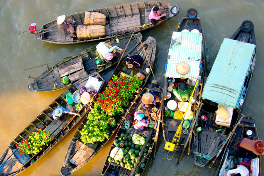 Le marché flottant de Cai Be est un joyau du voyage culturel au Vietnam