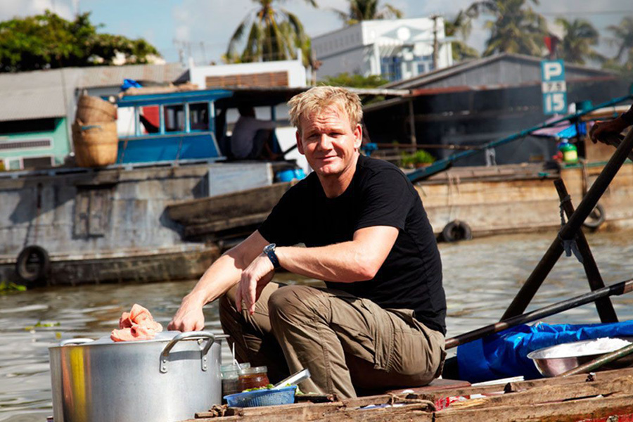 Le célèbre chef mondial Gordon Ramsay a déjà visité le marché flottant de Cai Rang