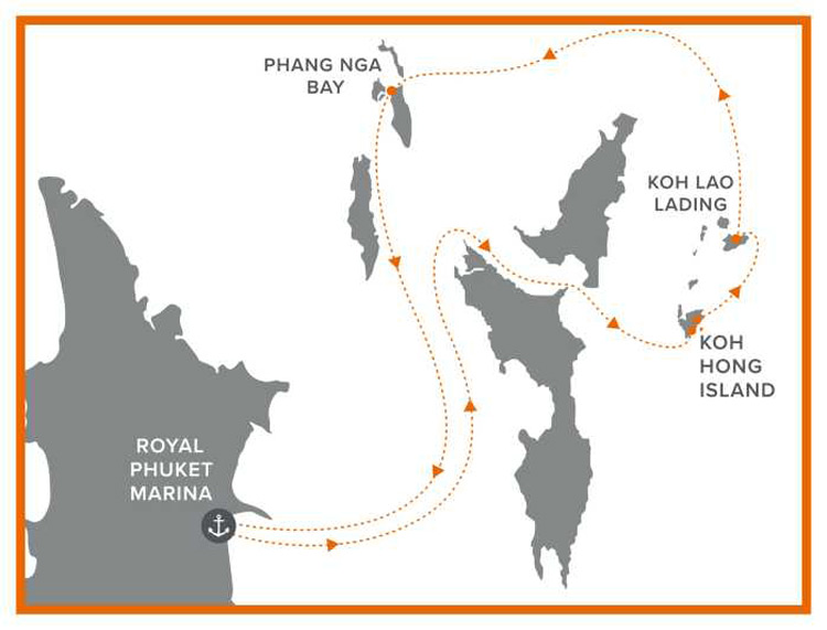 Koh Hong est située au centre de la plus grande zone de tourisme balnéaire de Thaïlande