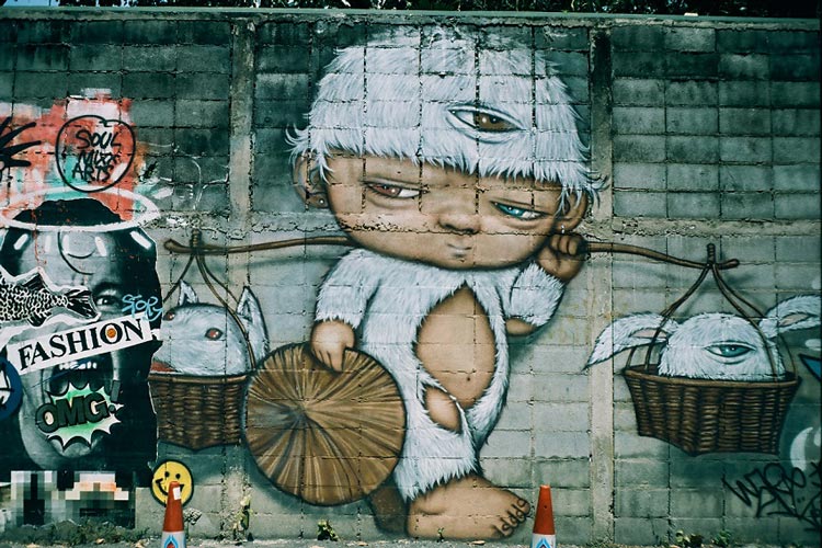 Talat Noi street art est l'une des destinations pour les amateurs d'art à Bangkok