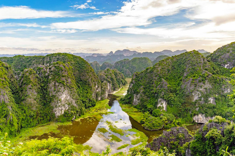 Vue panoramique a Tam Coc - Ninh Binh