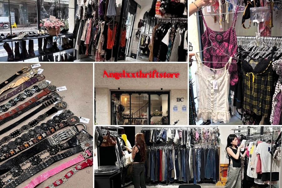 Les complexes de friperies offrent un grand choix d'accessoires lors de votre session de thrifting à Hanoï.