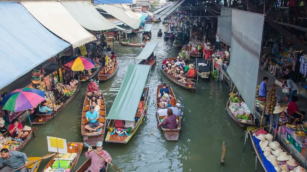 Bangkok – Marché ferroviaire – Marché flottant – Tour culinaire en tuk-tuk