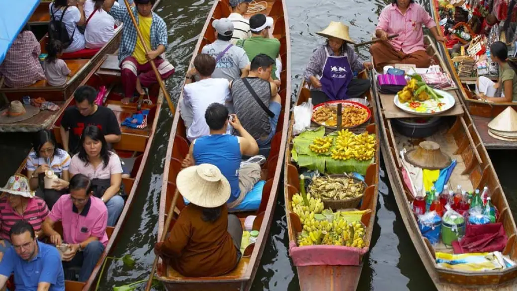 Bangkok – Marché ferroviaire – Marché flottant – Vélo à Bang Krachao