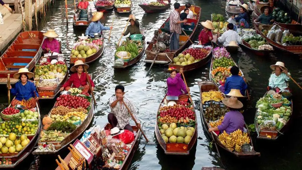 Bangkok – Marché ferroviaire – Damnoen Saduak – Temps libre