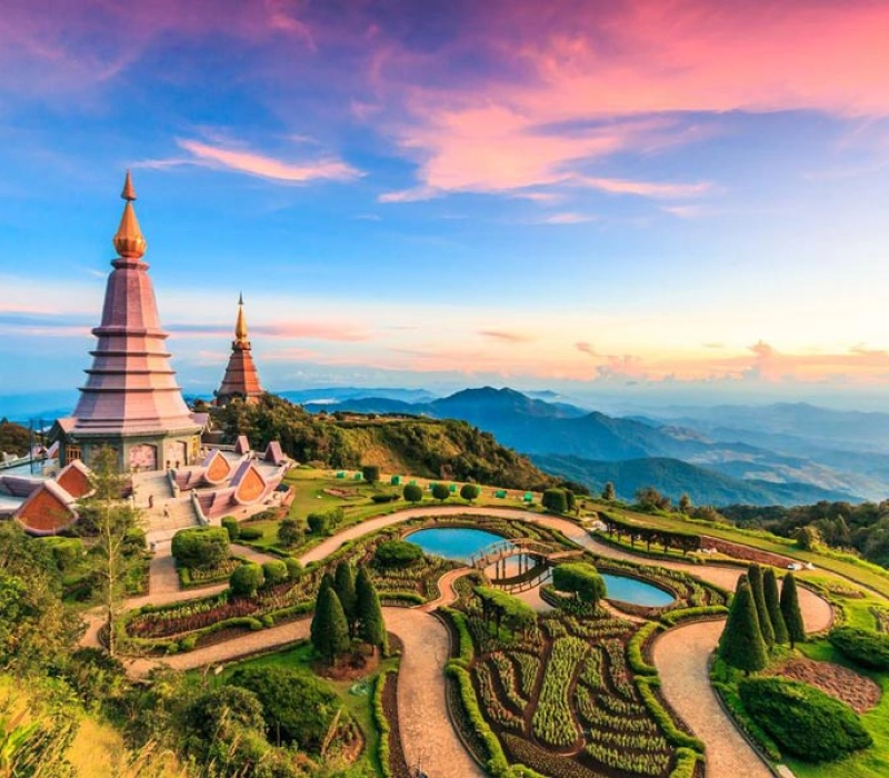 Temples du Doi Inthanon, près de Chiang Mai