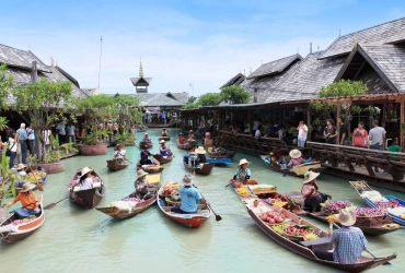 Bangkok - Damnoen Sakuak - Marché ferroviaire de Maeklong - Kanchanaburi