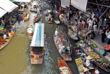 Bangkok – Marché flottant – Kanchanaburi (B/-/-)